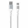 Καλώδιο σύνδεσης Energizer Metal / Braided Nylon σε USB-C 2m Λευκό