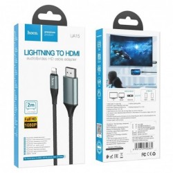 Καλώδιο Σύνδεσης Hoco UA15 Lightning σε HDMI 1080P HD 3.3V  Μαύρο 2m