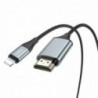 Καλώδιο Σύνδεσης Hoco UA15 Lightning σε HDMI 1080P HD 3.3V  Μαύρο 2m
