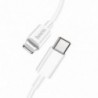 Καλώδιο σύνδεσης Hoco X36 Swift PD USB-C σε Lightning 3.0A 18W Λευκό 1m