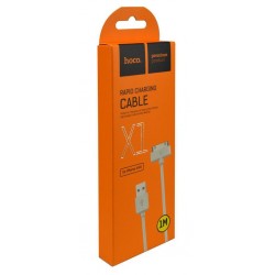 Καλώδιο σύνδεσης Hoco X1 USB σε 30 pin για Apple Λευκό 1m