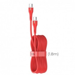 Καλώδιο σύνδεσης Hoco X45 Surplus USB-C σε USB-C 3.0A με Ένδειξη LED για φόρτιση και μεταφορά δεδομένων Κόκκινο 1,8m