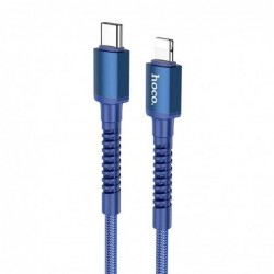 Καλώδιο σύνδεσης Hoco X71 Especial PD 20W 3A USB-C σε Lightning  με Εύκαμπτο Βύσμα και Braided  Καλώδιο Μπλέ 1m