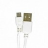 Καλώδιο σύνδεσης Ancus HiConnect USB σε Micro-USB 1A Λευκό 0.60m με Μαύρο Βελούδινο Πουγκί Αποθήκευσης Συσκευών