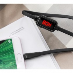 Καλώδιο σύνδεσης Hoco S4 USB σε Micro-USB 2.4A Μαύρο 1.2m με ένδειξη φόρτισης