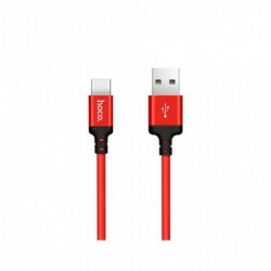 Καλώδιο σύνδεσης Hoco X14 Times Speed USB σε Type C Fast Charging 2.0A Μαύρο/Κόκκινο 1m