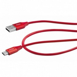 Καλώδιο σύνδεσης Maxcom USB σε USB-C 2.4A Fast Charge Κόκκινο 1μ