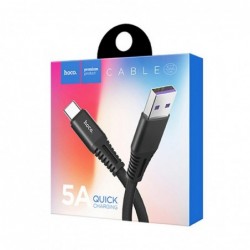 Καλώδιο σύνδεσης Κορδόνι Hoco X22 USB σε USB-C Fast Charging 5.0A Μαύρο 1m