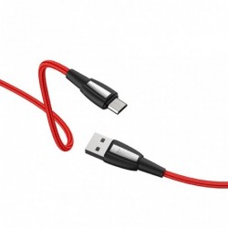 Καλώδιο σύνδεσης Κορδόνι Hoco X39 Titan USB σε Micro-USB Fast Charging 2.4A Κόκκινο 1m