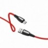 Καλώδιο σύνδεσης Κορδόνι Hoco X39 Titan USB σε Micro-USB Fast Charging 2.4A Κόκκινο 1m