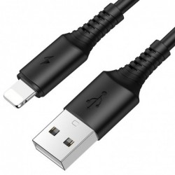 Καλώδιο σύνδεσης Borofone BX47 Coolway USB σε Lightning 2.4A 1μ Μαύρο