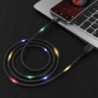 Καλώδιο σύνδεσης Hoco U63 Spirit USB σε USB-C 3.0A και Φωτεινές Ενδείξεις με Ηχητικό Αiσθητήρα Μαύρο 1.2m