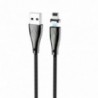 Καλώδιο σύνδεσης Hoco U75 Magnetic USB σε Lightning 3.0A με Μαγνητικό Αποσπώμενο Βύσμα και LED Ένδειξη Μαύρο 1.2m