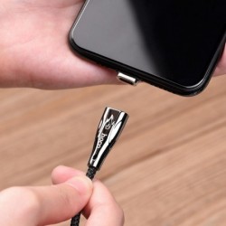 Καλώδιο σύνδεσης Hoco U75 Magnetic USB σε Lightning 3.0A με Μαγνητικό Αποσπώμενο Βύσμα και LED Ένδειξη Μαύρο 1.2m