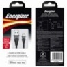 Καλώδιο Σύνδεσης Energizer Bicolor 2.4A Apple Certified MFI 1.2m Μαύρο