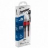 Καλώδιο σύνδεσης Energizer Metal / Braided Nylon σε Lightning Apple Certified MFI 2m Κόκκινο