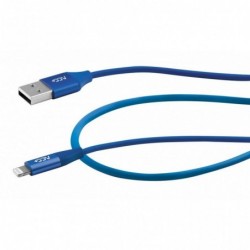 Καλώδιο σύνδεσης Maxcom USB σε Lightning MFI 2.4A Fast Charge Μπλε 1μ