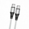 Καλώδιο σύνδεσης Κορδόνι Hoco X50 Exquisito USB-C σε USB-C 5.0A 100W 20V 1μ. Γκρι