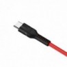 Καλώδιο σύνδεσης Hoco U31 Benay Braided με Νάυλον Κορδόνι USB σε USB-C 2.4A Κόκκινο 1,2m