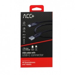Καλώδιο σύνδεσης Maxcom USB σε USB-C 2.4A Fast Charge Μαύρο 1μ