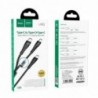 Καλώδιο σύνδεσης Hoco U102 Super 100W 2 σε 1 USB-C σε 2χUSB-C για Γρήγορη Φόρτιση 20V/5A Μαύρο 1.2m