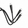 Καλώδιο σύνδεσης Hoco U102 Super 100W 2 σε 1 USB-C σε 2χUSB-C για Γρήγορη Φόρτιση 20V/5A Μαύρο 1.2m