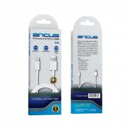 Καλώδιο Σύνδεσης και Φόρτισης Ancus Flow E44 USB σε Lightning 2.0A Data Transfer 480Mbp Λευκό 1μ.