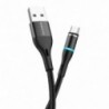 Καλώδιο σύνδεσης Borofone BU16 Skill USB σε Micro-USB με Μαγνητικό Αποσπώμενο Βύσμα Μεταλλικό Μαύρο 1μ
