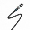 Καλώδιο σύνδεσης Borofone BU16 Skill USB σε Lightning με Μαγνητικό Αποσπώμενο Βύσμα Μεταλλικό Μαύρο 1μ