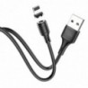 Καλώδιο σύνδεσης Hoco X52 Sereno USB σε Lightning 2.4A με Μαγνητικό Αποσπώμενο Βύσμα Μαύρο 1m