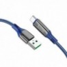 Καλώδιο Σύνδεσης Hoco S51 Extreme USB σε USB-C για Γρήγορη Φόρτιση και Μεταφορά Δεδομένων με Οθόνη Ένδειξης Φόρτισης 5.0A Μπλε 1