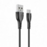 Καλώδιο σύνδεσης Borofone BX51 Triumph USB σε Micro-USB 2.4A 1μ Μαύρο