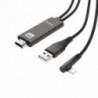 Καλώδιο Σύνδεσης Hoco UA14 Lightning σε HDMI 1080P HD 5V/1A Μαύρο 2m