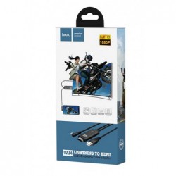 Καλώδιο Σύνδεσης Hoco UA14 Lightning σε HDMI 1080P HD 5V/1A Μαύρο 2m