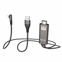 Καλώδιο Σύνδεσης Hoco UA14 Lightning σε HDMI 1080P HD 5V/1A Μαύρο 2m