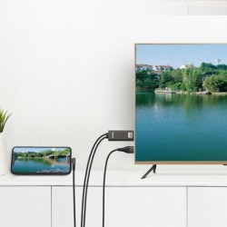 Καλώδιο Σύνδεσης Hoco UA14 Lightning σε HDMI 1080P HD 5V/1A Μαύρο 2m