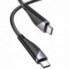 Καλώδιο σύνδεσης Hoco U95 Freeway USB-C σε USB-C Fast Charging 3.0A PD 60W 20V Μαύρο 1.5m