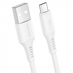 Καλώδιο σύνδεσης Borofone BX47 Coolway USB σε Micro-USB 2.4A 1μ Λευκό