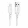 Καλώδιο σύνδεσης Borofone BX47 Coolway USB σε Micro-USB 2.4A 1μ Λευκό