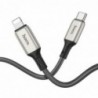 Καλώδιο σύνδεσης Hoco X66 Howdy PD 20W USB-C σε Lightning 2.4A  Γκρι 1m
