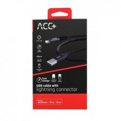 Καλώδιο σύνδεσης Maxcom USB σε Lightning MFI 2.4A Fast Charge Μαύρο 1μ