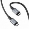 Καλώδιο σύνδεσης Hoco US01 USB3.1 GEN2 10Gbps 100W Super-Speed USB-C σε USB-C 3.0A  1,2m Μαύρο