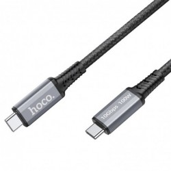 Καλώδιο σύνδεσης Hoco US01 USB3.1 GEN2 10Gbps 100W Super-Speed USB-C σε USB-C 3.0A  1,2m Μαύρο