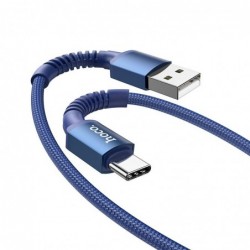 Καλώδιο σύνδεσης Hoco X71 Especial 3A USB σε USB-C με Εύκαμπτο Βύσμα και Braided Καλώδιο Μπλέ 1m