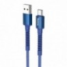 Καλώδιο σύνδεσης Hoco X71 Especial 3A USB σε USB-C με Εύκαμπτο Βύσμα και Braided Καλώδιο Μπλέ 1m