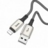 Καλώδιο σύνδεσης Hoco X66 Howdy USB σε Lightning 2.4A Γκρι 1m