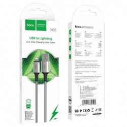 Καλώδιο σύνδεσης Hoco X66 Howdy USB σε Lightning 2.4A Γκρι 1m