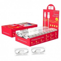 Σετ Καλωδίων σύνδεσης Hoco X64 Lightweight Combination Set USB σε USB-C Λευκό έως 3Α 1.0m 40 Τεμαχίων και δώρο το Stand