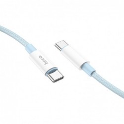 Καλώδιο σύνδεσης Hoco X68 True Color Braided USB-C σε USB-C 100W 3A  Μπλέ 1m
