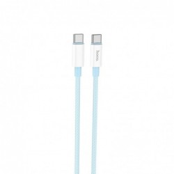 Καλώδιο σύνδεσης Hoco X68 True Color Braided USB-C σε USB-C 100W 3A  Μπλέ 1m
